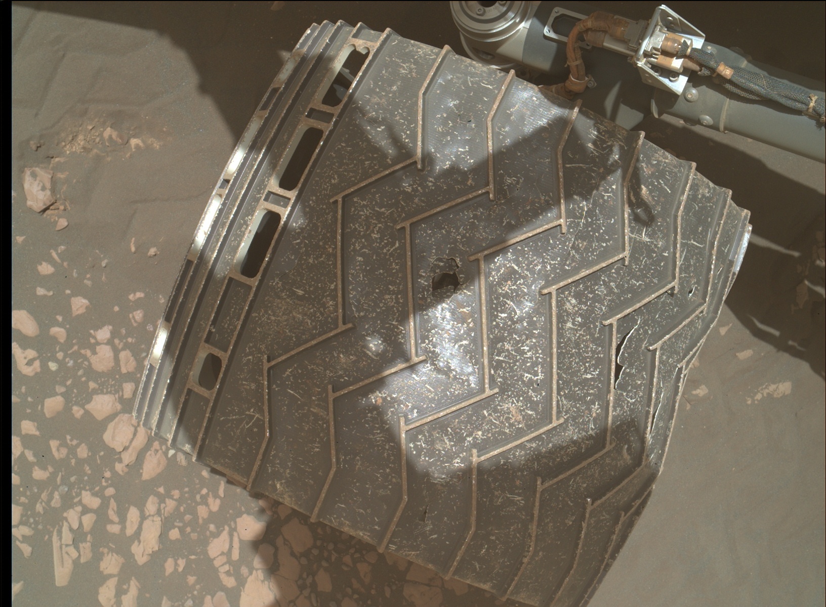 Nasa's Mars rover Curiosity acquired this image using its Mars Hand Lens Imager (MAHLI) on Sol 2407