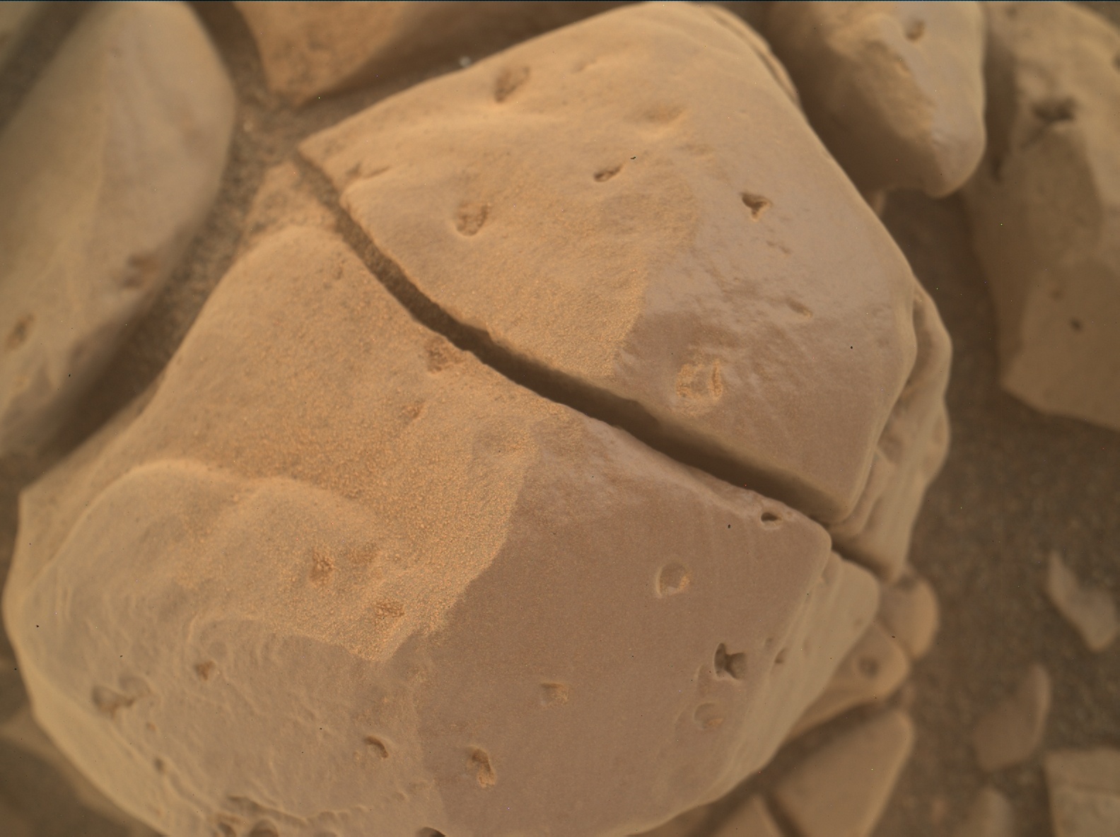 Nasa's Mars rover Curiosity acquired this image using its Mars Hand Lens Imager (MAHLI) on Sol 2442