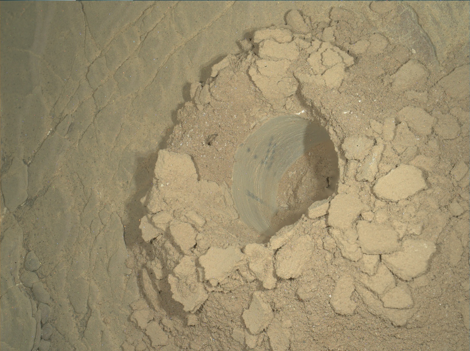 Nasa's Mars rover Curiosity acquired this image using its Mars Hand Lens Imager (MAHLI) on Sol 2529