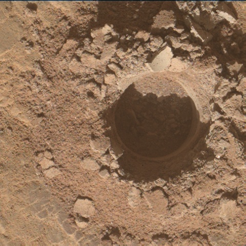 Nasa's Mars rover Curiosity acquired this image using its Mars Hand Lens Imager (MAHLI) on Sol 2550