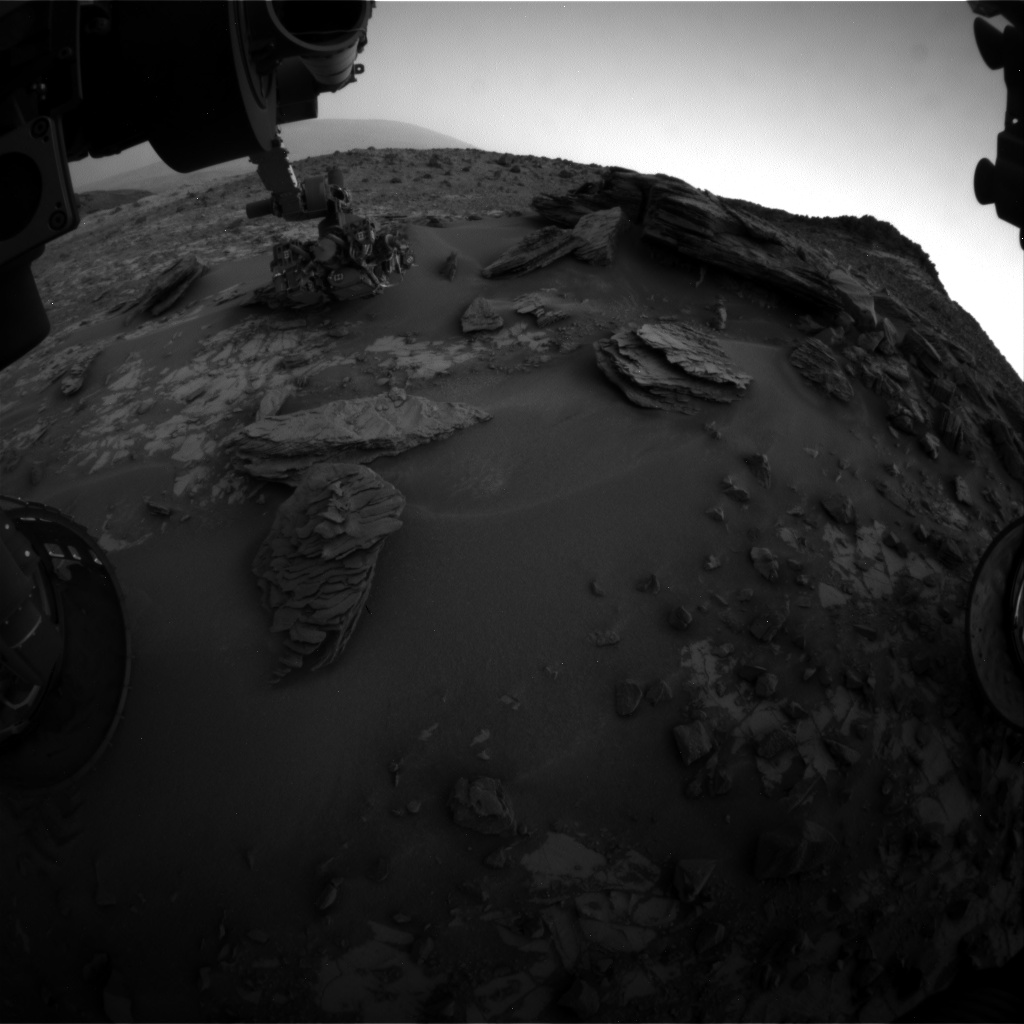 Nasa's Mars rover Curiosity acquired this image using its Front Hazard Avoidance Camera (Front Hazcam) on Sol 855, at drive 2414, site number 44