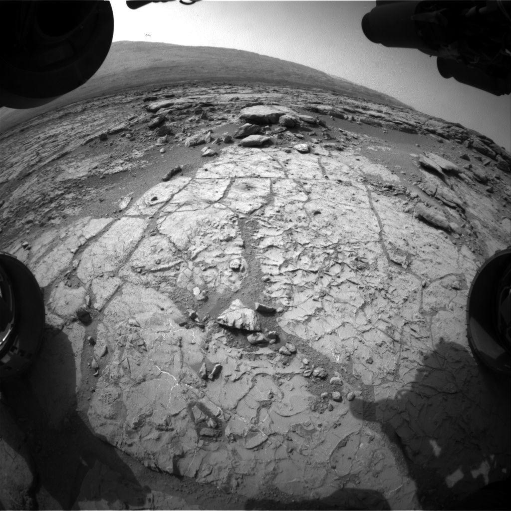 Nasa's Mars rover Curiosity acquired this image using its Front Hazard Avoidance Camera (Front Hazcam) on Sol 235, at drive 0, site number 6