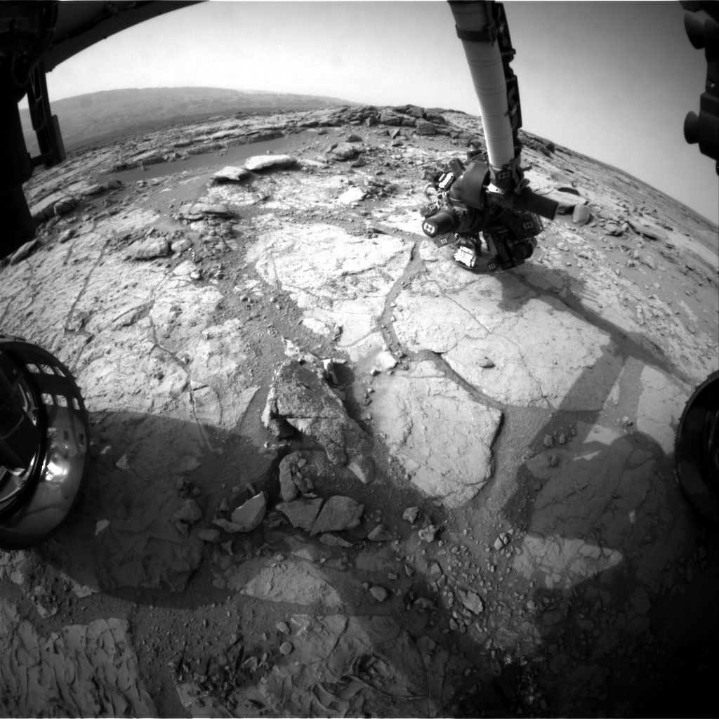 Nasa's Mars rover Curiosity acquired this image using its Front Hazard Avoidance Camera (Front Hazcam) on Sol 288, at drive 82, site number 6