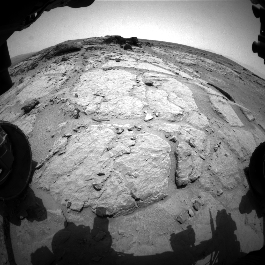 Nasa's Mars rover Curiosity acquired this image using its Front Hazard Avoidance Camera (Front Hazcam) on Sol 301, at drive 410, site number 6
