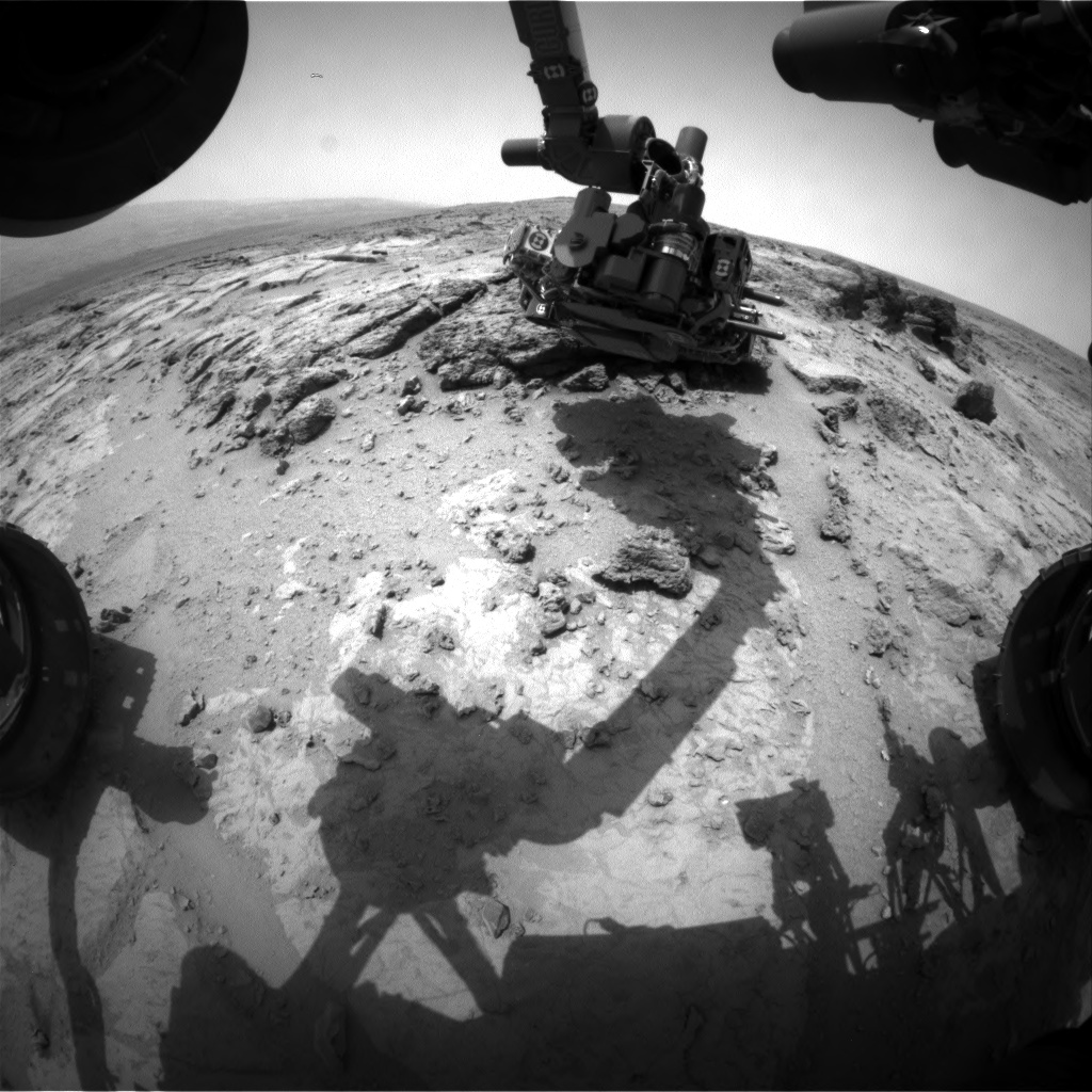 Nasa's Mars rover Curiosity acquired this image using its Front Hazard Avoidance Camera (Front Hazcam) on Sol 303, at drive 450, site number 6