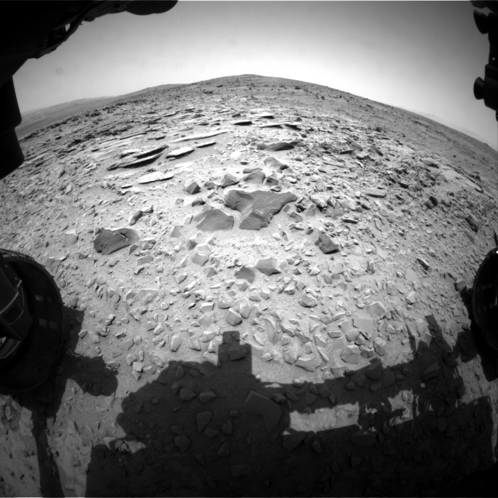 Nasa's Mars rover Curiosity acquired this image using its Front Hazard Avoidance Camera (Front Hazcam) on Sol 308, at drive 646, site number 6