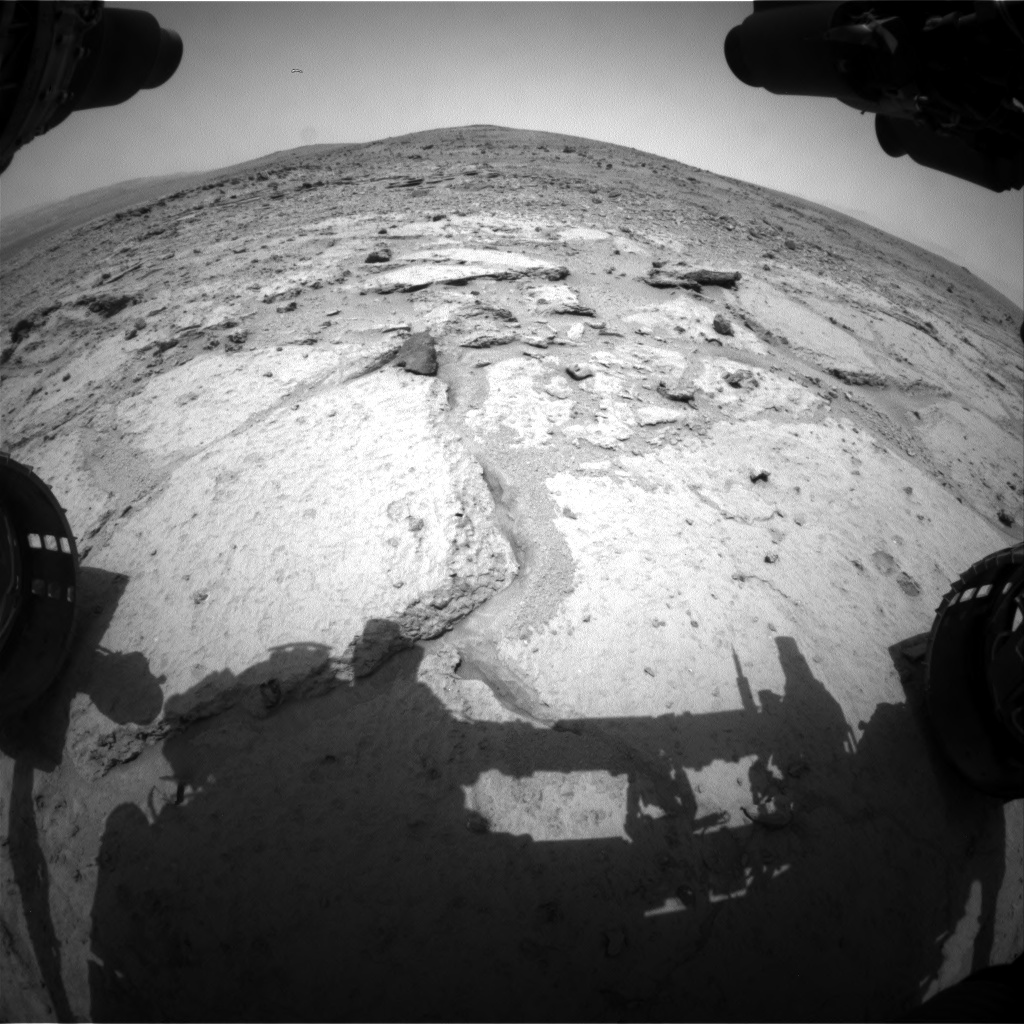 Nasa's Mars rover Curiosity acquired this image using its Front Hazard Avoidance Camera (Front Hazcam) on Sol 308, at drive 608, site number 6