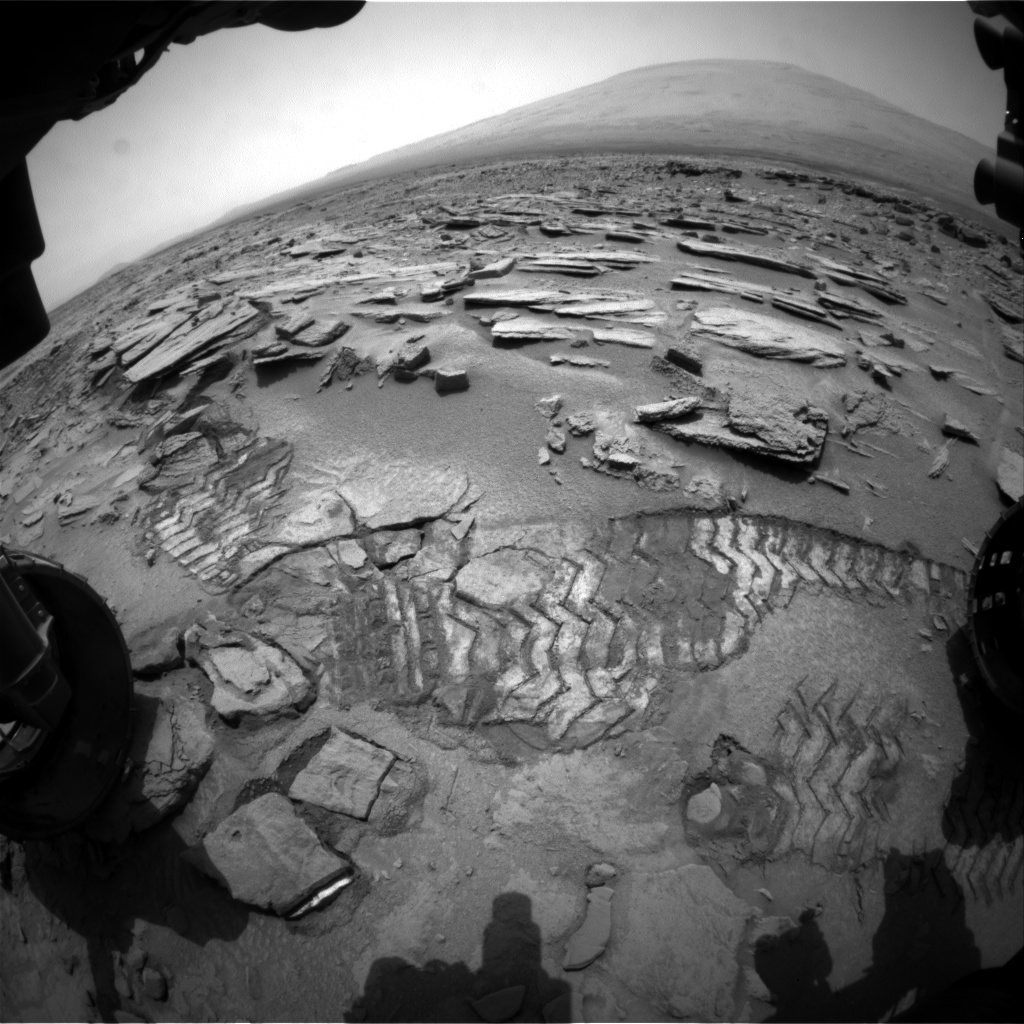 Nasa's Mars rover Curiosity acquired this image using its Front Hazard Avoidance Camera (Front Hazcam) on Sol 315, at drive 704, site number 6
