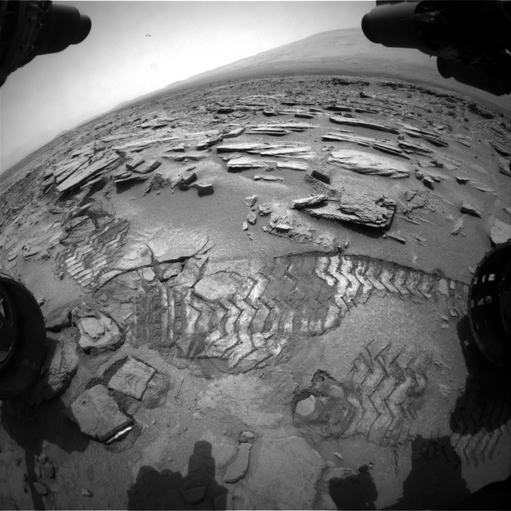 Nasa's Mars rover Curiosity acquired this image using its Front Hazard Avoidance Camera (Front Hazcam) on Sol 315, at drive 704, site number 6