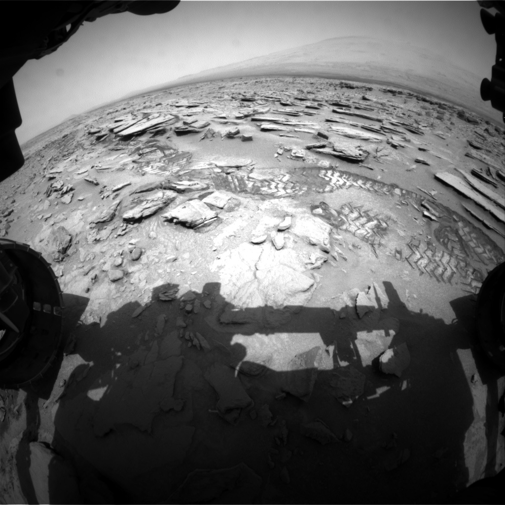 Nasa's Mars rover Curiosity acquired this image using its Front Hazard Avoidance Camera (Front Hazcam) on Sol 317, at drive 728, site number 6