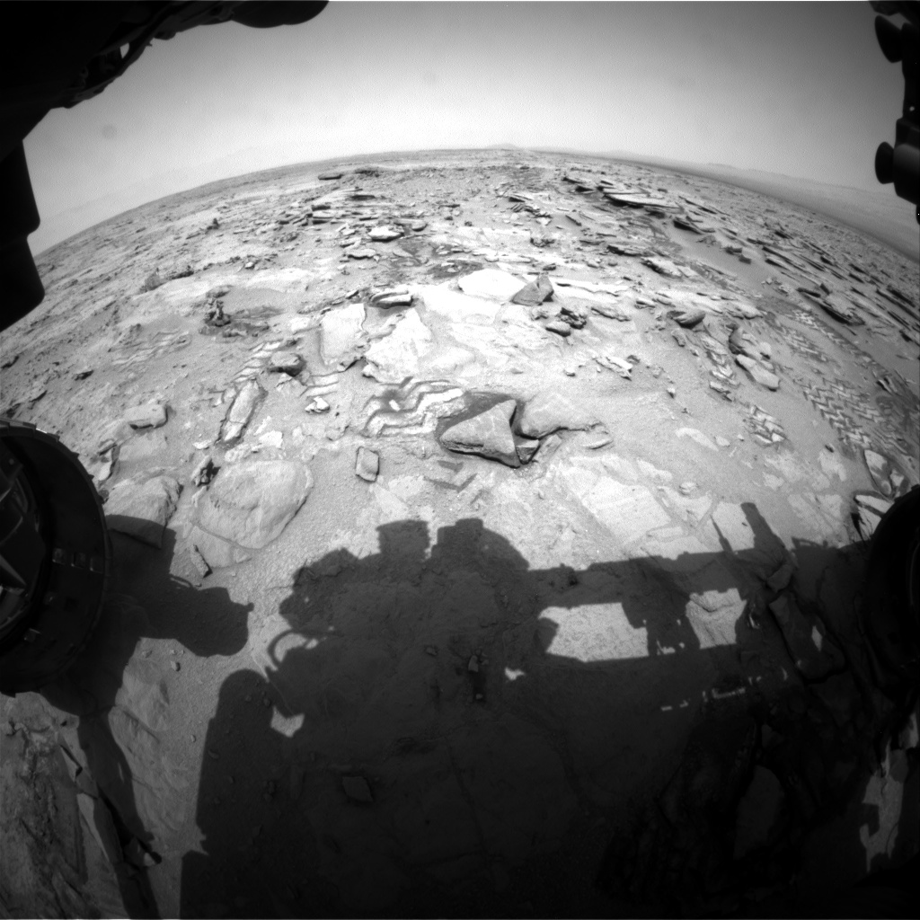 Nasa's Mars rover Curiosity acquired this image using its Front Hazard Avoidance Camera (Front Hazcam) on Sol 317, at drive 764, site number 6