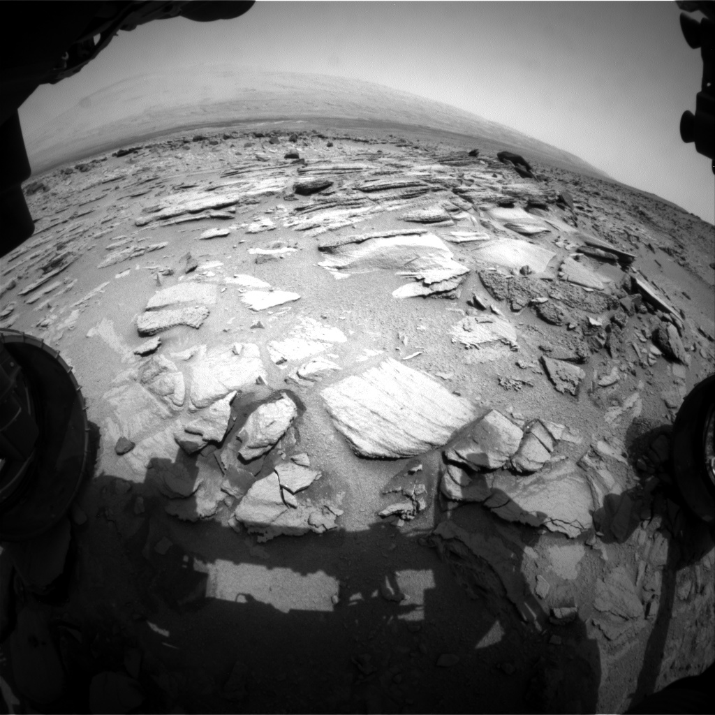 Nasa's Mars rover Curiosity acquired this image using its Front Hazard Avoidance Camera (Front Hazcam) on Sol 317, at drive 804, site number 6