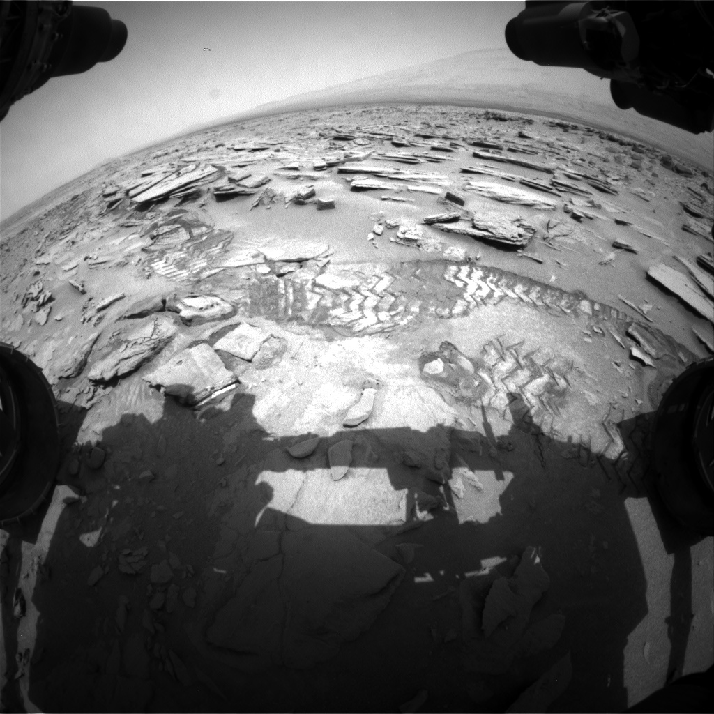 Nasa's Mars rover Curiosity acquired this image using its Front Hazard Avoidance Camera (Front Hazcam) on Sol 317, at drive 722, site number 6
