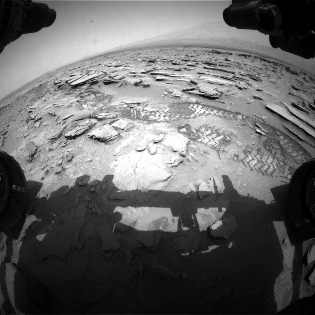 Nasa's Mars rover Curiosity acquired this image using its Front Hazard Avoidance Camera (Front Hazcam) on Sol 317, at drive 728, site number 6