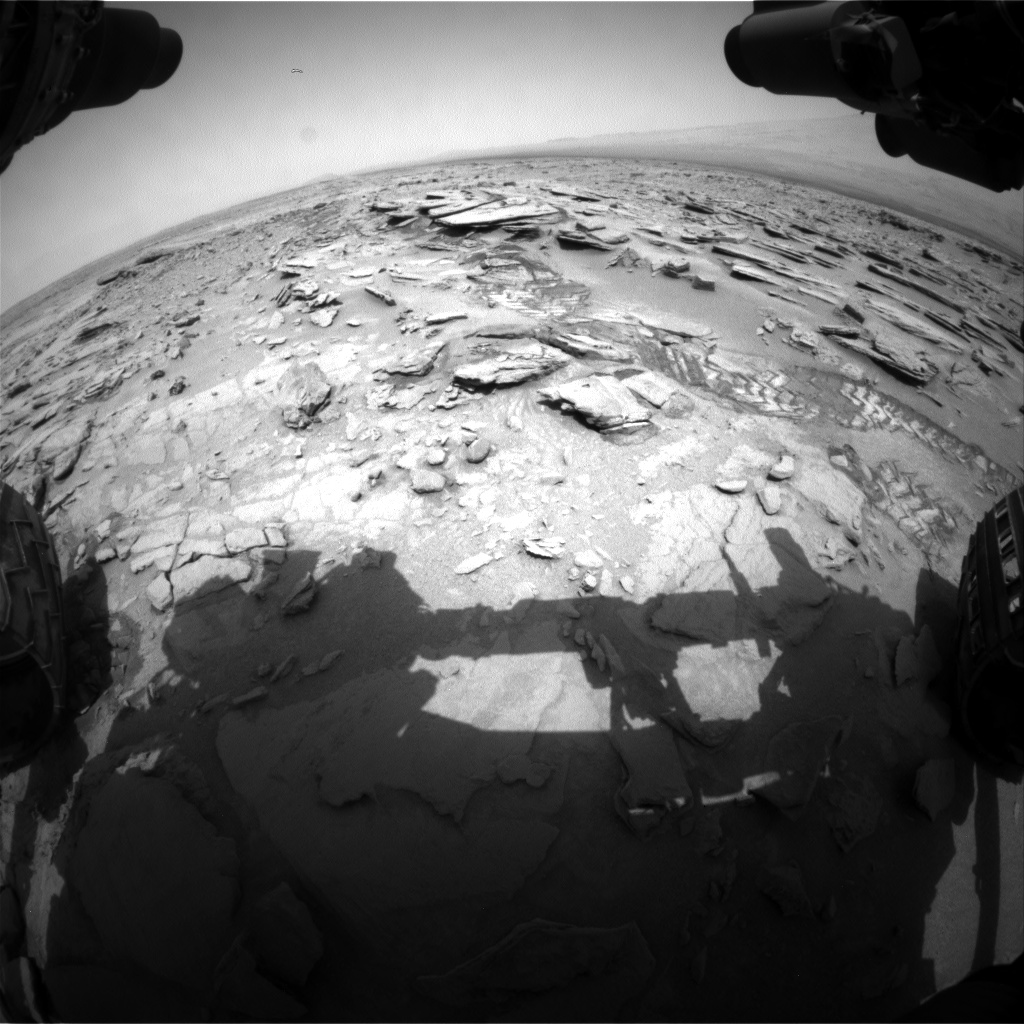Nasa's Mars rover Curiosity acquired this image using its Front Hazard Avoidance Camera (Front Hazcam) on Sol 317, at drive 734, site number 6