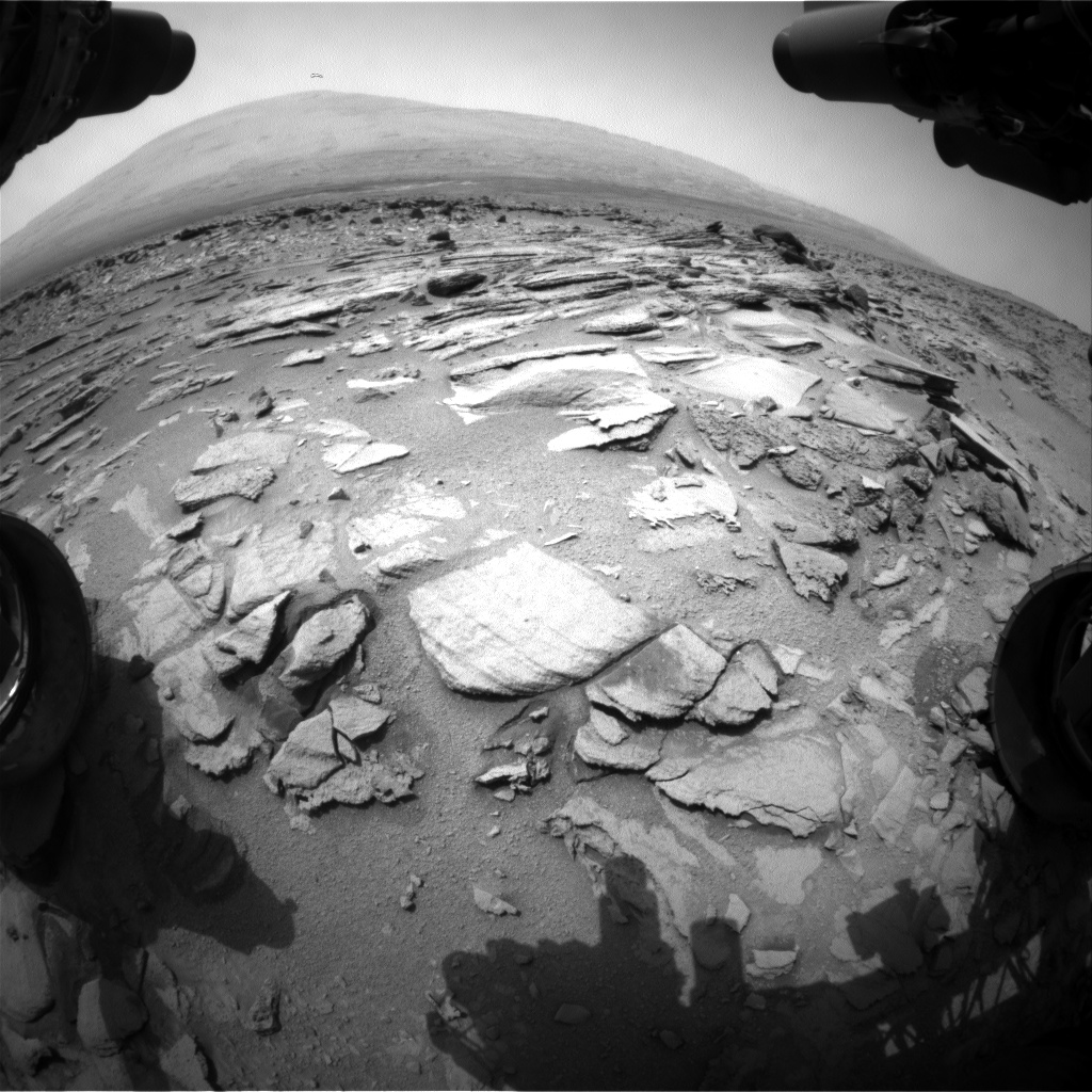 Nasa's Mars rover Curiosity acquired this image using its Front Hazard Avoidance Camera (Front Hazcam) on Sol 320, at drive 804, site number 6