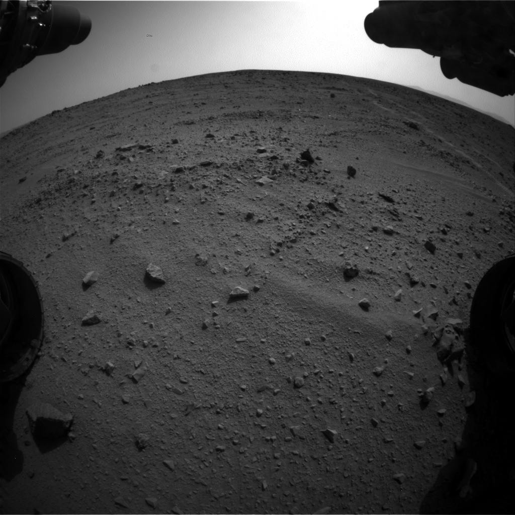 Nasa's Mars rover Curiosity acquired this image using its Front Hazard Avoidance Camera (Front Hazcam) on Sol 329, at drive 270, site number 7
