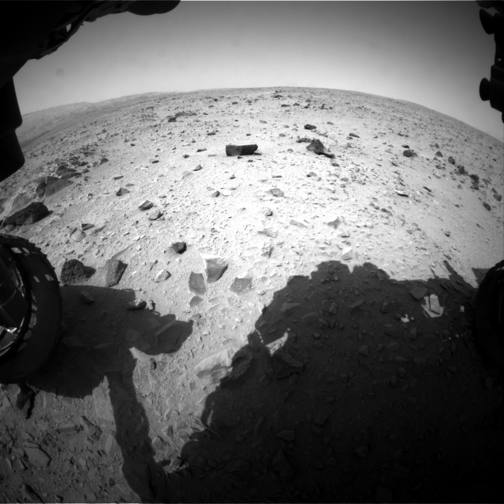 Nasa's Mars rover Curiosity acquired this image using its Front Hazard Avoidance Camera (Front Hazcam) on Sol 336, at drive 132, site number 8