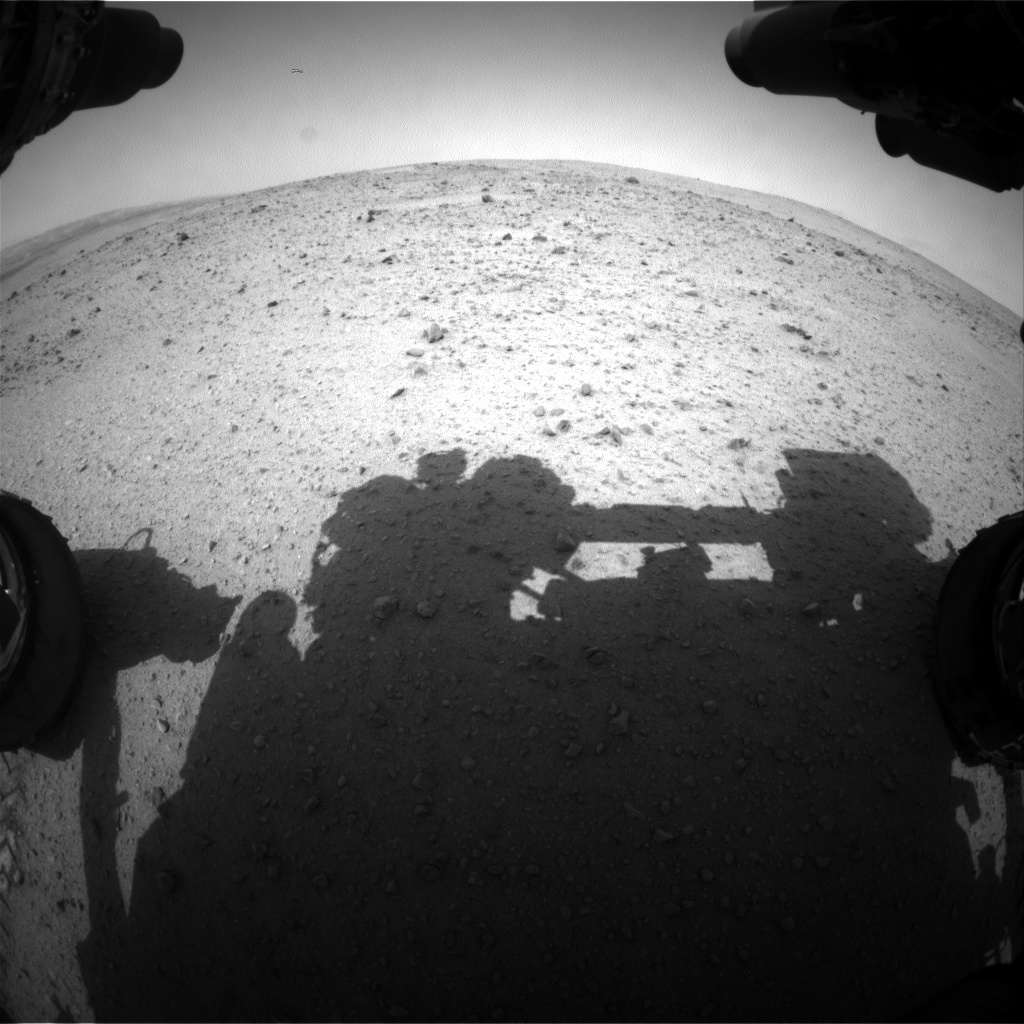 Nasa's Mars rover Curiosity acquired this image using its Front Hazard Avoidance Camera (Front Hazcam) on Sol 338, at drive 494, site number 8