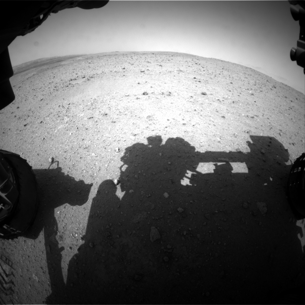 Nasa's Mars rover Curiosity acquired this image using its Front Hazard Avoidance Camera (Front Hazcam) on Sol 340, at drive 610, site number 8