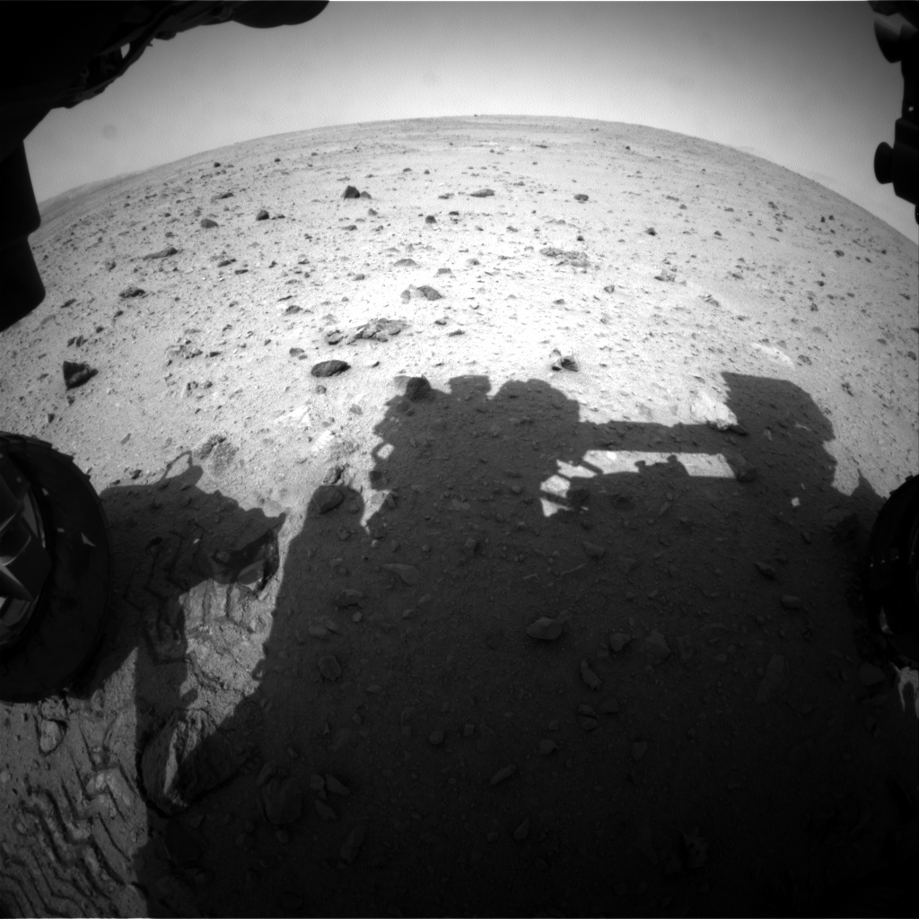 Nasa's Mars rover Curiosity acquired this image using its Front Hazard Avoidance Camera (Front Hazcam) on Sol 342, at drive 0, site number 9