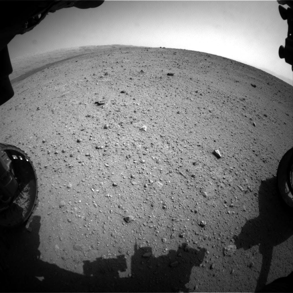 Nasa's Mars rover Curiosity acquired this image using its Front Hazard Avoidance Camera (Front Hazcam) on Sol 342, at drive 236, site number 9