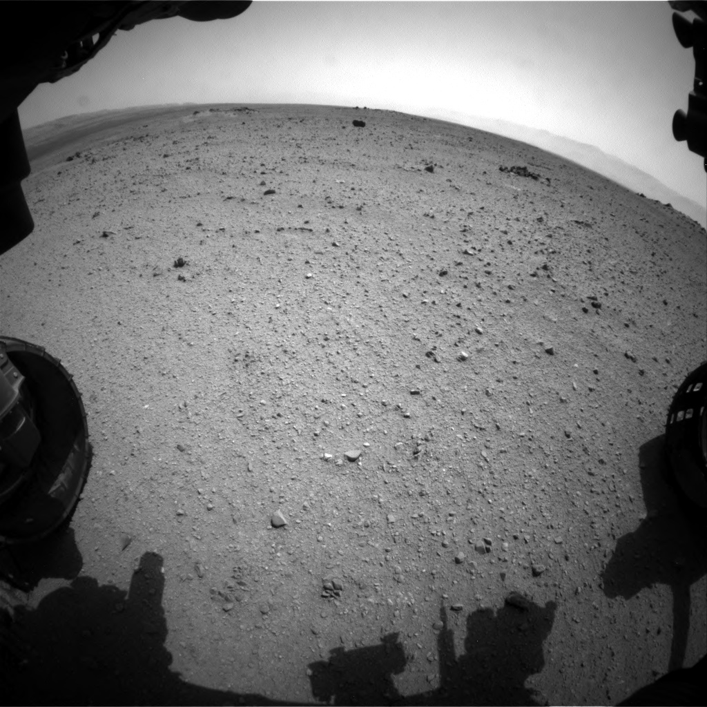 Nasa's Mars rover Curiosity acquired this image using its Front Hazard Avoidance Camera (Front Hazcam) on Sol 344, at drive 0, site number 10