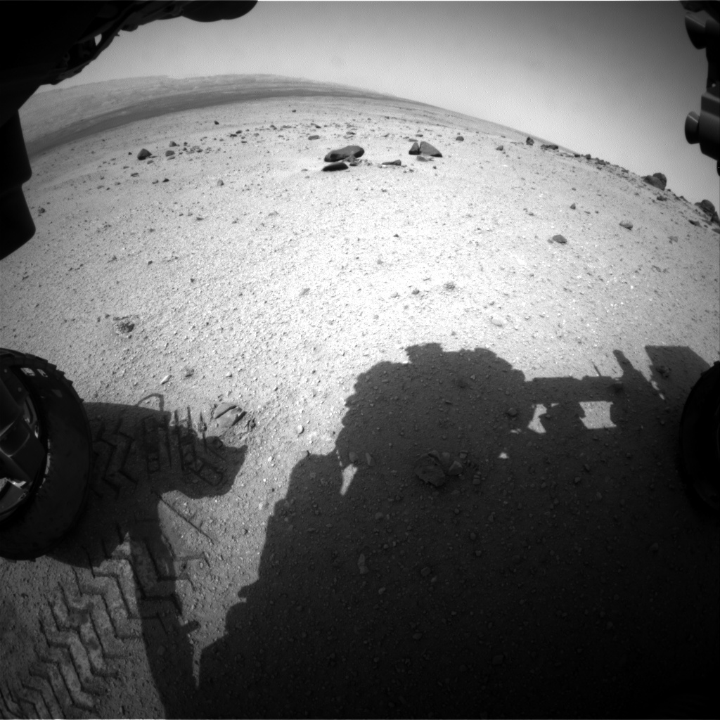 Nasa's Mars rover Curiosity acquired this image using its Front Hazard Avoidance Camera (Front Hazcam) on Sol 348, at drive 508, site number 10