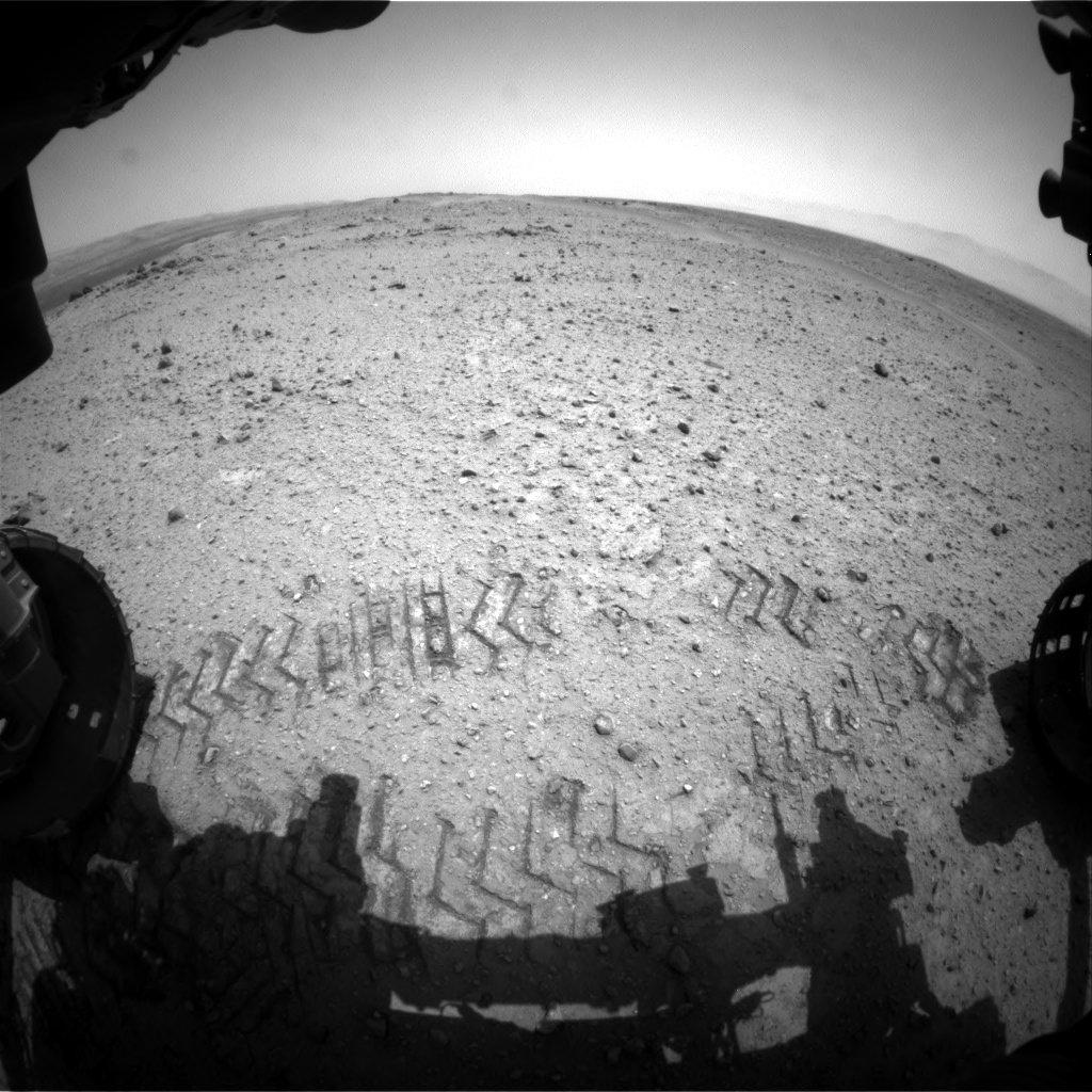 Nasa's Mars rover Curiosity acquired this image using its Front Hazard Avoidance Camera (Front Hazcam) on Sol 354, at drive 522, site number 11