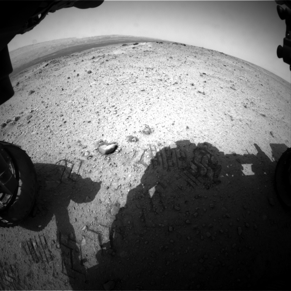 Nasa's Mars rover Curiosity acquired this image using its Front Hazard Avoidance Camera (Front Hazcam) on Sol 357, at drive 748, site number 11