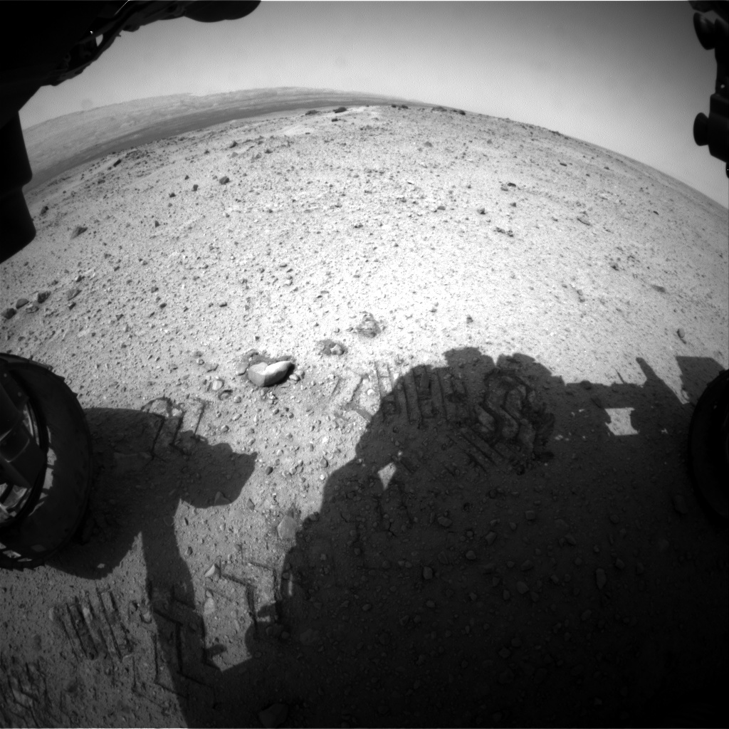 Nasa's Mars rover Curiosity acquired this image using its Front Hazard Avoidance Camera (Front Hazcam) on Sol 358, at drive 748, site number 11
