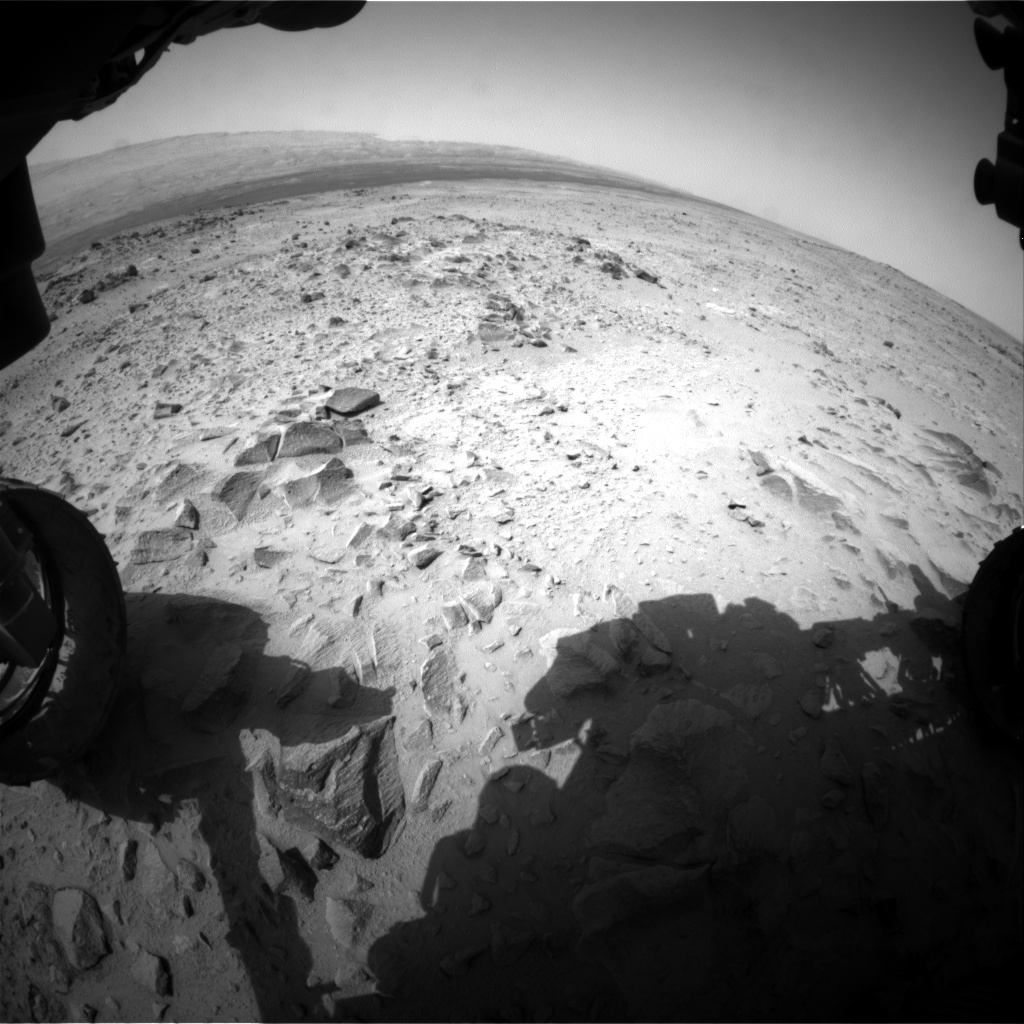 Nasa's Mars rover Curiosity acquired this image using its Front Hazard Avoidance Camera (Front Hazcam) on Sol 359, at drive 0, site number 12