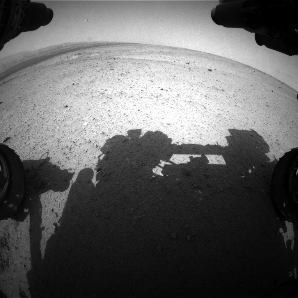 Nasa's Mars rover Curiosity acquired this image using its Front Hazard Avoidance Camera (Front Hazcam) on Sol 366, at drive 690, site number 12