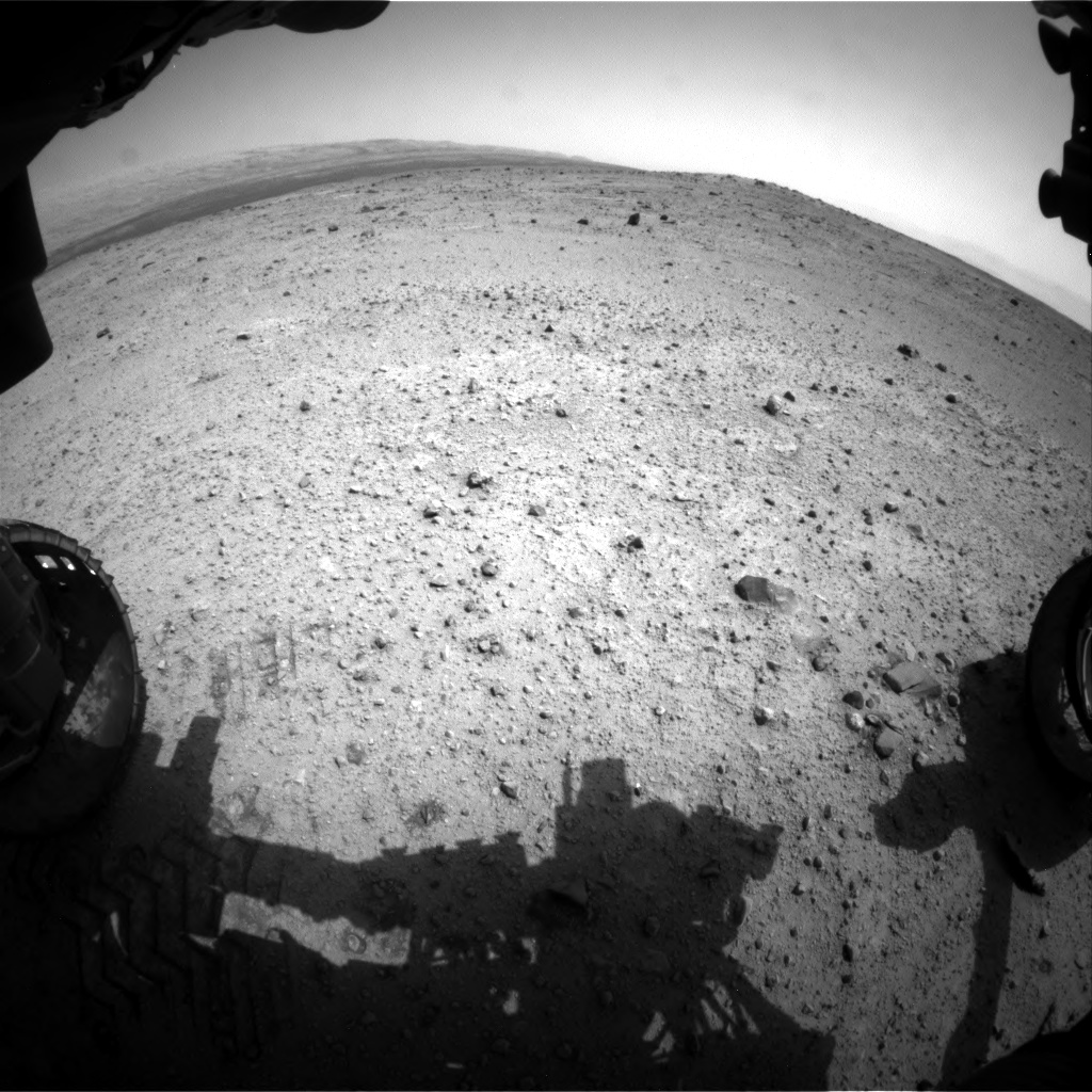 Nasa's Mars rover Curiosity acquired this image using its Front Hazard Avoidance Camera (Front Hazcam) on Sol 370, at drive 292, site number 13