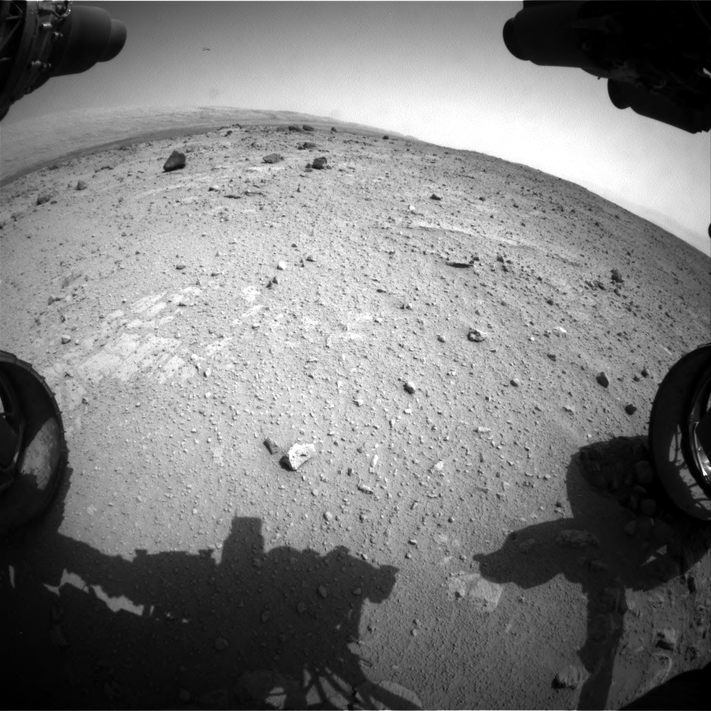 Nasa's Mars rover Curiosity acquired this image using its Front Hazard Avoidance Camera (Front Hazcam) on Sol 371, at drive 974, site number 13
