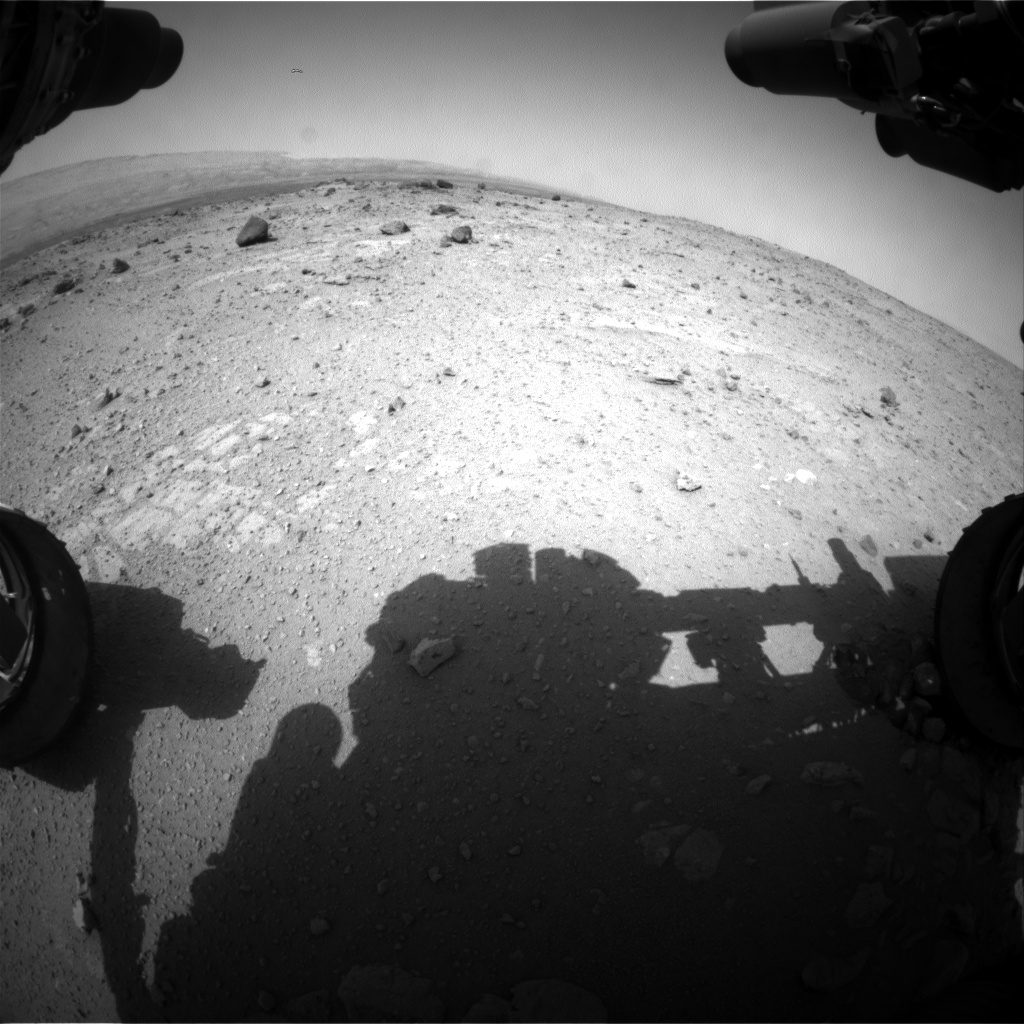 Nasa's Mars rover Curiosity acquired this image using its Front Hazard Avoidance Camera (Front Hazcam) on Sol 372, at drive 974, site number 13