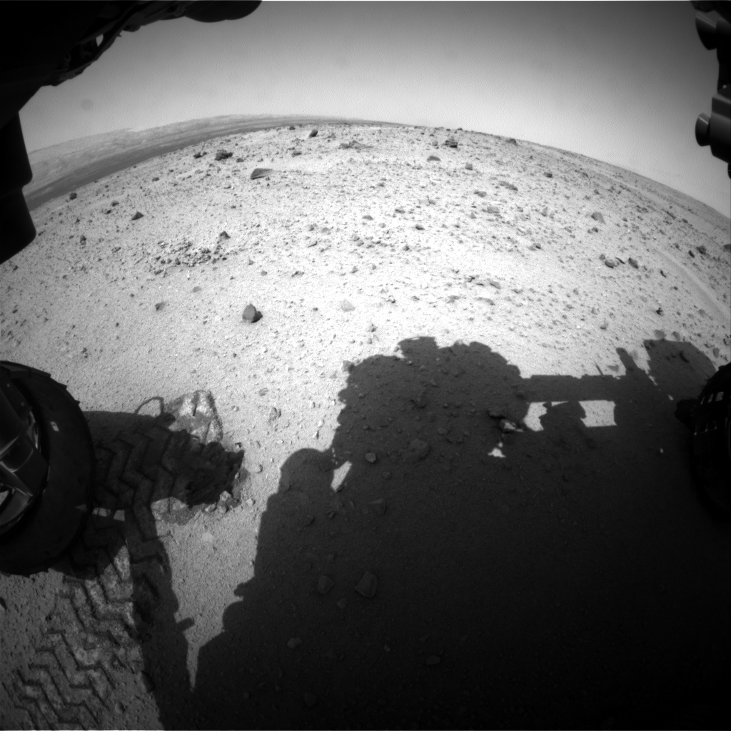Nasa's Mars rover Curiosity acquired this image using its Front Hazard Avoidance Camera (Front Hazcam) on Sol 373, at drive 0, site number 14