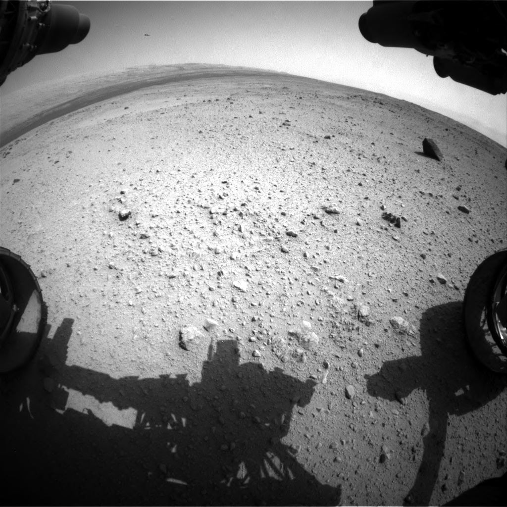 Nasa's Mars rover Curiosity acquired this image using its Front Hazard Avoidance Camera (Front Hazcam) on Sol 374, at drive 156, site number 14