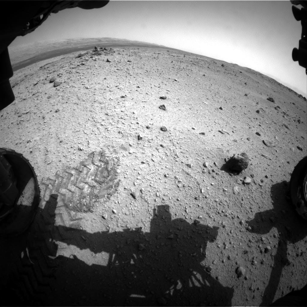 Nasa's Mars rover Curiosity acquired this image using its Front Hazard Avoidance Camera (Front Hazcam) on Sol 376, at drive 454, site number 14