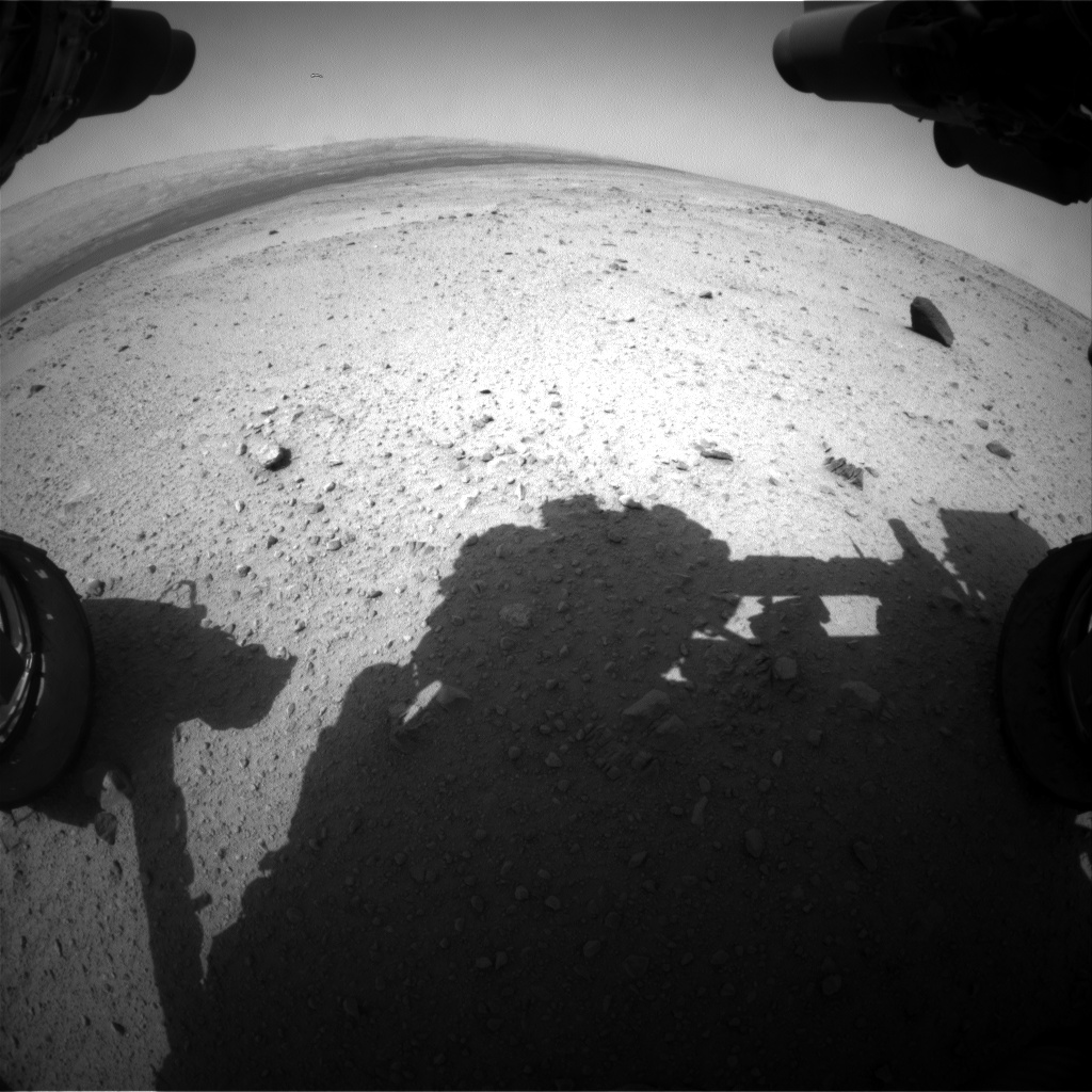 Nasa's Mars rover Curiosity acquired this image using its Front Hazard Avoidance Camera (Front Hazcam) on Sol 376, at drive 156, site number 14