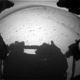 Nasa's Mars rover Curiosity acquired this image using its Front Hazard Avoidance Camera (Front Hazcam) on Sol 376, at drive 312, site number 14