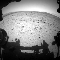 Nasa's Mars rover Curiosity acquired this image using its Front Hazard Avoidance Camera (Front Hazcam) on Sol 377, at drive 670, site number 14