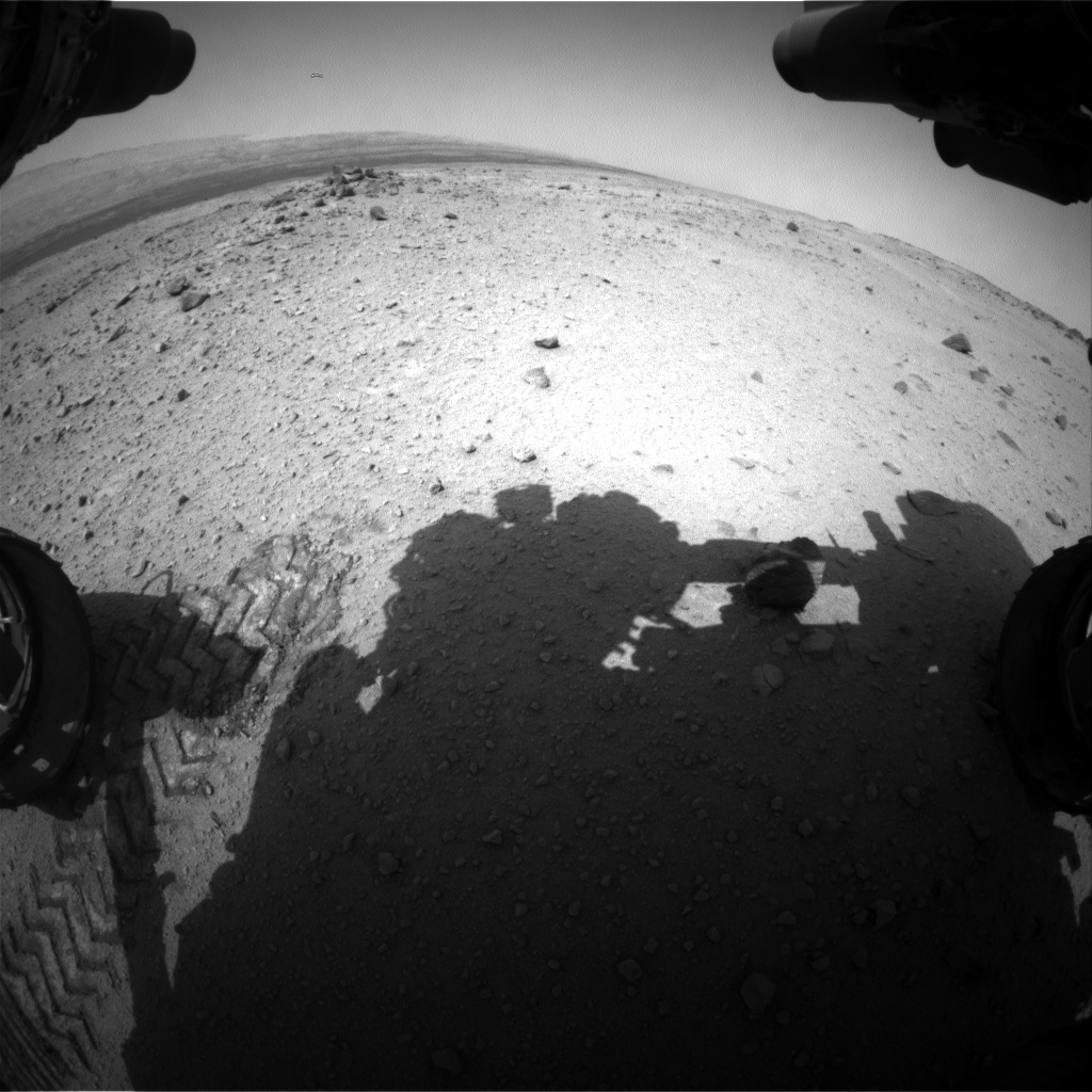Nasa's Mars rover Curiosity acquired this image using its Front Hazard Avoidance Camera (Front Hazcam) on Sol 377, at drive 454, site number 14