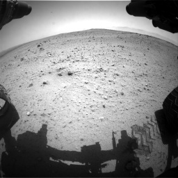 Nasa's Mars rover Curiosity acquired this image using its Front Hazard Avoidance Camera (Front Hazcam) on Sol 377, at drive 676, site number 14