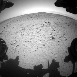 Nasa's Mars rover Curiosity acquired this image using its Front Hazard Avoidance Camera (Front Hazcam) on Sol 377, at drive 718, site number 14