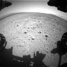 Nasa's Mars rover Curiosity acquired this image using its Front Hazard Avoidance Camera (Front Hazcam) on Sol 377, at drive 760, site number 14