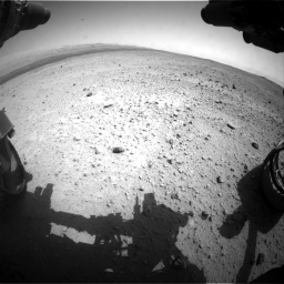 Nasa's Mars rover Curiosity acquired this image using its Front Hazard Avoidance Camera (Front Hazcam) on Sol 377, at drive 772, site number 14