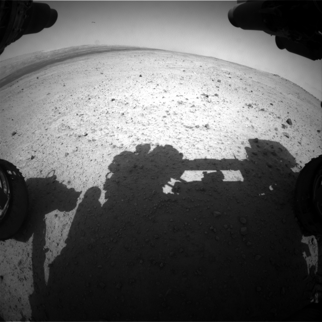 Nasa's Mars rover Curiosity acquired this image using its Front Hazard Avoidance Camera (Front Hazcam) on Sol 378, at drive 800, site number 14