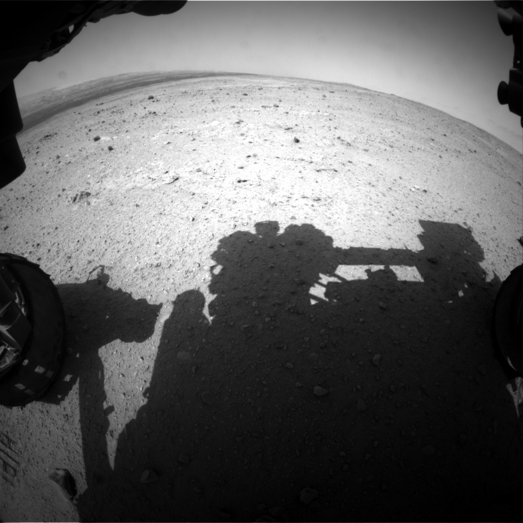 Nasa's Mars rover Curiosity acquired this image using its Front Hazard Avoidance Camera (Front Hazcam) on Sol 379, at drive 1132, site number 14