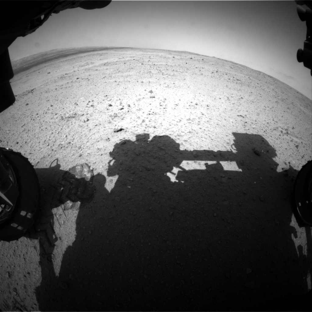 Nasa's Mars rover Curiosity acquired this image using its Front Hazard Avoidance Camera (Front Hazcam) on Sol 380, at drive 1262, site number 14